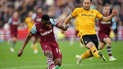 West Ham United's Mohammed Kudus scores their second goal. PA
