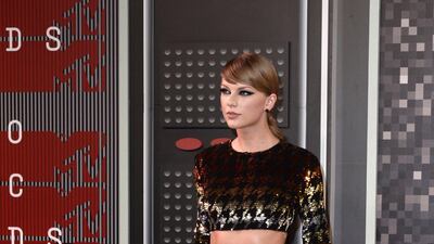 Taylor Swift, in Ashish, arrives for the MTV Video Music Awards at the Microsoft Theatre in Los Angeles, California, on August 30, 2015. EPA