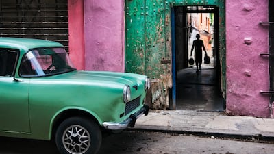 'Man Walks in Alleyway. Havana, Cuba, 2010'.