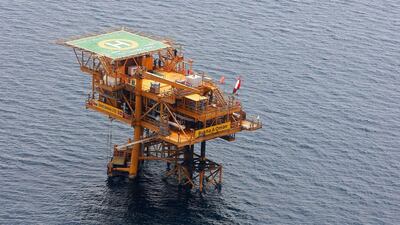 The Bukha A platform in Oman being operated by DNO International. Pawan Singh / The National