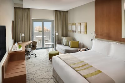 A suite at the new Holiday Inn Dubai Festival City. IHG