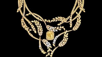 The Fête des Moissons necklace celebrates crowns of braided wheat. Courtesy Chanel Fine Jewellery.