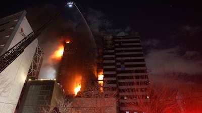 A large fire has broken out at the Gandhi Hospital in the Iranian capital, Tehran. Reuters