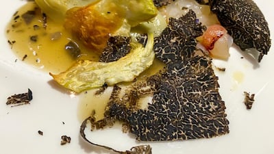 Lobster with artichoke and black truffle at Social by Heinz Beck, Dubai