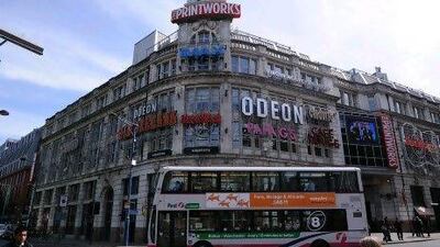 The Arndale district in the city of Manchester.