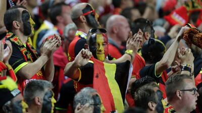 Belgium fans applaud their team at the end of the match. Jose Manuel Ribeiro / AFP