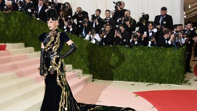 Katy Perry in Prada at the 2016 Met Gala. Getty Images