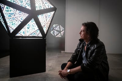 Artist Anthony James at his first exhibition in the region, Light, at Opera Gallery in DIFC. Antonie Robertson / The National