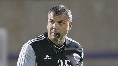 Al Ain, United Arab Emirates, April 12 2012, Al Ain Training- Al Ain's Head Coach Cosmin Olaroiu during training session in Al Ain. Mike Young / The National?