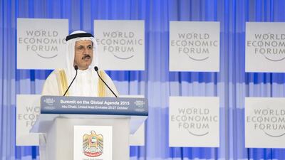 Sultan Al Mansouri, the Minister of Economy, said the UAE cannot depend on natural resources alone for its future. Reem Mohammed / The National