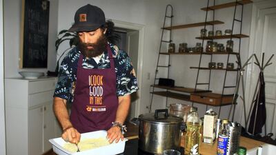 Chef of the day at Über den Tellerrand, Mudar El Sheich Ahmad