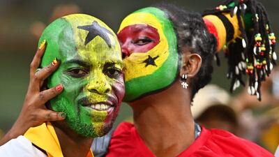 Ghana's fans are full of energy and spirit before kick-off. EPA