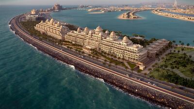 The new Kempinski property sits on the West Crescent of the Palm Jumeirah. Courtesy Kempinski