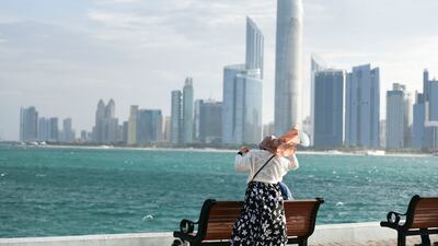 A breezy day along the Corniche shoreline. Khushnum Bhandari / The National