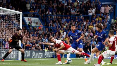 Left-back: Marcos Alonso (Chelsea) – Showed again what a great attacking threat he is by setting up Chelsea’s first goal against Arsenal and scoring a vital winner himself. AP Photo