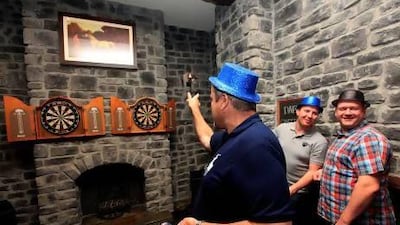 Darts players in Dubai have been stepping up to the oche for an open knock-out tournament to secure one of eight places in the final qualifier for the Darts Masters 2013, to be held on January 23. Satish Kumar / The National