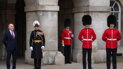 UK Defence Secretary John Healey, left, awaits the arrival of his Turkish counterpart Yasar Guler before a bilateral meeting in London. PA