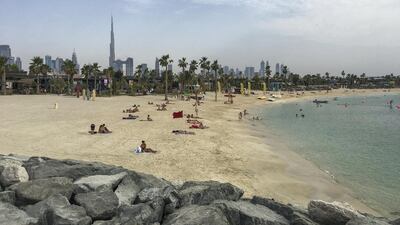 There are 2.5 kilometres of sandy beaches that surround the La Mer venue. Antonie Robertson / The National
