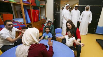 The Dubai Early Childhood Development Centre moved to new premises off Sheikh Zayed Road on Wednesday. Sarah Dea / The National
