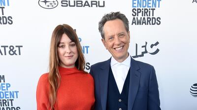 Olivia Grant and Richard E Grant arrives at the 34th Film Independent Spirit Awards on Saturday, February 23, 2019. AP
