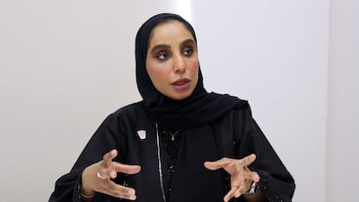 Sara Al Memari, acting chief executive of Strata Manufacturing, says the company is growing in the aerospace and other industries. Chris Whiteoak / The National