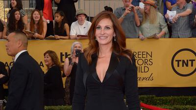 Julia Roberts, in Givenchy, arrives at the 21st annual Screen Actors Guild Awards at the Shrine Auditorium in Los Angeles, California, on January 25, 2015. EPA