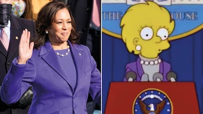 Did 'The Simpsons' predict Vice President Kamala Harris's inauguration day outfit? AP, The Simpsons