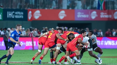 Action from the final between Fiji and Spain. Victor Besa / The National