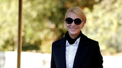 Cate Blanchett arrives the day before the start of the festival on September 1, 2020. Reuters