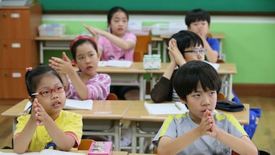 South Korea: A marathon day can sometimes last between 12 and 16 hours, with dinner often served at school. EPA