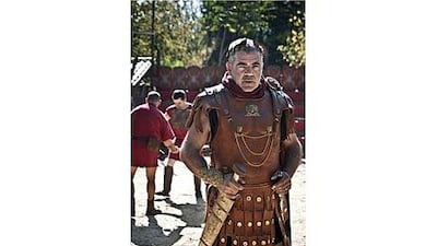 Sergio Iacomoni in his gladiator gear.