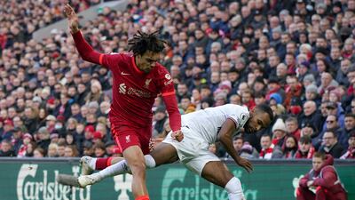 Rico Henry - 6: The 24-year-old was battling to hold his own against Alexander-Arnold when injury forced him off the pitch four minutes after half time. PA