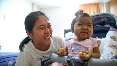 Grace Carungay and her daughter Aleeyah, who is recovering from a liver transplant, have thanked the UAE for their support.