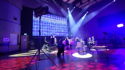 A recent rehearsal by orchestra members in the studio. Photo: Firdaus Studio by A R Rahman