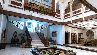 In keeping with Al Akkad's Syrian roots, the house has a courtyard with a water fountain.