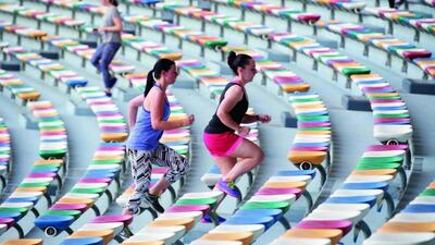 Take on the 884-stair course at TrainZSC. Courtesy Zayed Sports City