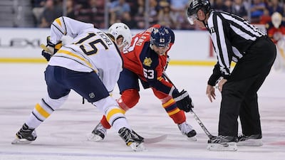 There were too few spectators during the Florida Panthers' NHL game against the Buffalo Sabres. Mike Ehrmann / Getty Images