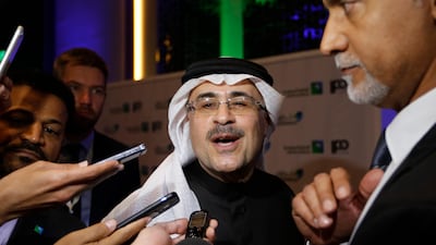 Saudi Arabia's state-owned oil company Aramco CEO Amin Al Nasser, talks to reporters. AP Photo