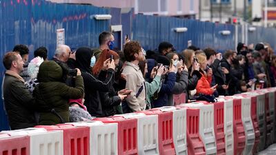 'The Batman' set attracted a large crowd in Liverpool. Getty Images