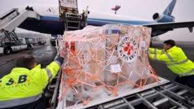 A water filter from the Red Cross makes its way out of Germany.