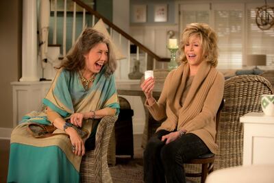 Lily Tomlin and Jane Fonda have been friends in real life for nearly 40 years. Courtesy Netflix