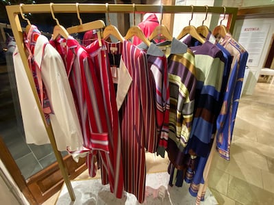 Kutnia's collections on display at one of their shops in Gaziantep (Lizzie Porter/The National)