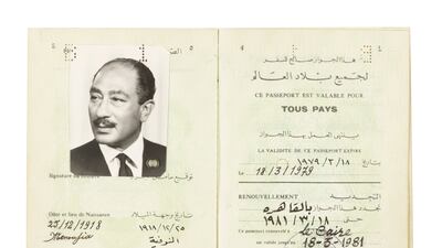 The passport, which was listed as sold on Heritage Auction's official website on Sunday morning. Photo: Heritage Auctions