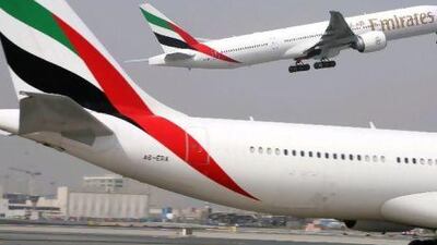 Emirates Airline is expected to post a strong profit on the back of a worldwide increase in demand for corporate and leisure air travel. Randi Sokoloff / The National