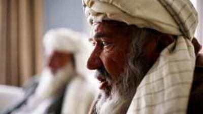 Mohammed Gul, 65, a retired brigadier from the village of Gul Alam Qala in Logar province, describes how his son was beaten and arrested.