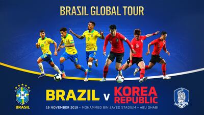 Brazil take on South Korea at the Mohamed bin Zayed Stadium in Abu Dhabi on November 19. Courtesy photo