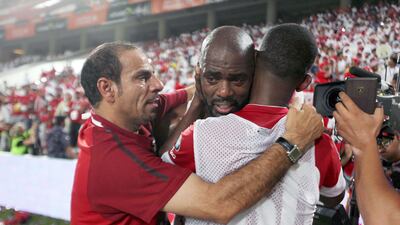 Grafite seemed relieved more than anything else on the touchline following Ahli's win as he hugged his teammates and coaching staff. Pawan Singh / The National
