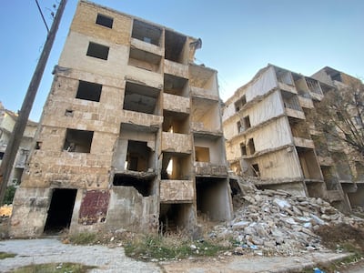 Many of the buildings in eastern Aleppo have been reduced to shells or been completely destroyed during 13 years of civil war in Syria. Lizzie Porter / The National