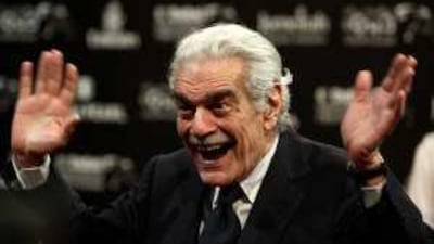 The Egyptian actor Omar Sharif at the Dubai International Film Festival.