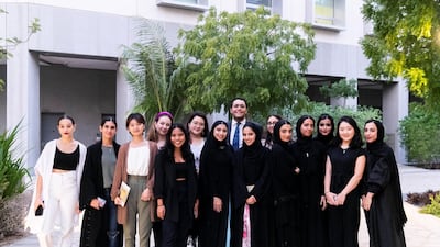 Fifteen students from NYUAD went through Dr Nusseibeh's private collection, settling on 18 for the exhibition. Reem Mohammed / The National